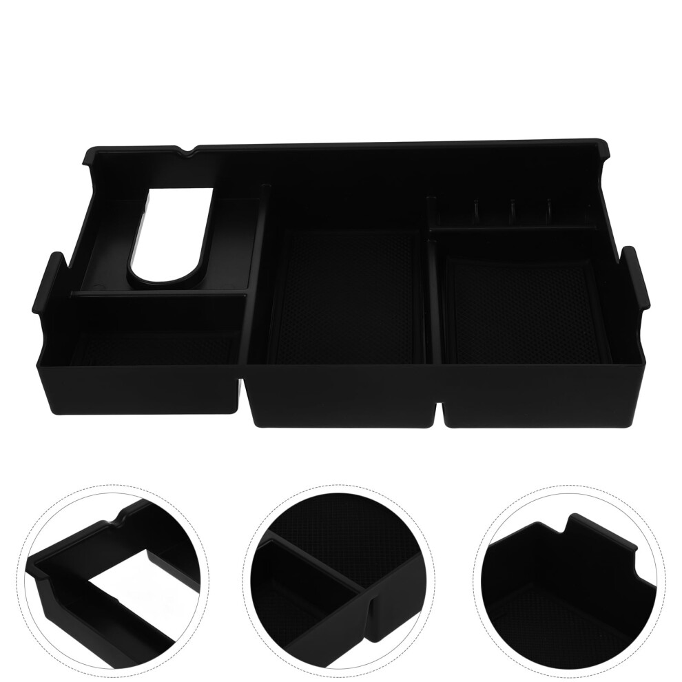 Car Center Console Organizer 1Pack Rectangular Abs Storage Box For Users 11.40X6.88x1.77in 9448483554145