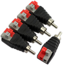 Adaptérový kábel reproduktorového drôtu 5 ks s audio konektorom RCA (samec)