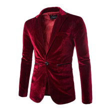 Men's Formal Jacket Blazer Mens Open Slim Fit One Button Contrast Color Suit Jacket for Formal Business Occasions