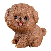 1pc Mini Dog Figurine, Cute Resin Puppy Cake Topper for Car Dash, Fairy Garden, Dollhouse & Birthday Decor