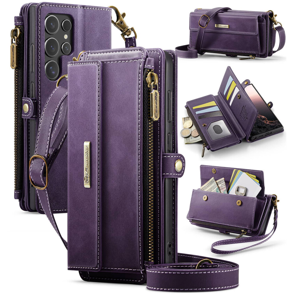 Samsung Galaxy S25 Ultra Wallet Case Â Rfid Blocking Pu Leather Flip Cover With Kickstand, Wrist Strap & Card Slots 9448483556798