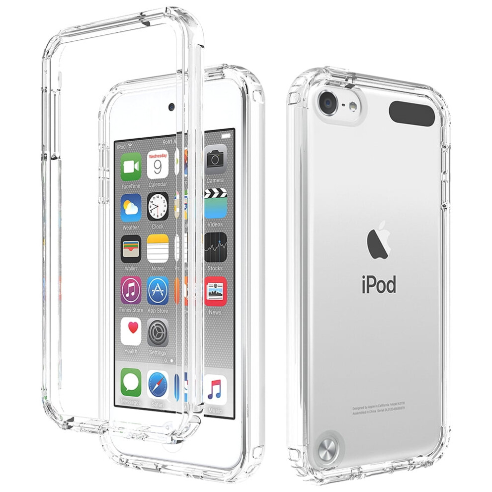 Clear Rugged Shockproof Case For Ipod Touch 7Th/6Th/5Th Gen, Compatible With Apple Ipod Touch 9448483556316