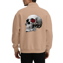 Bluza męska vintage z okrągłym dekoltem, męska, zapinana na zamek, z nadrukiem na Halloween, bluza z okrągłym dekoltem, jesień, zima,