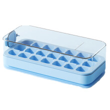 21-Piece Leak-Proof Ice Cube Tray with Lid, Press-Type, Freezer-Safe, Easy Release, Reusable for Coffee, Milk, Tea