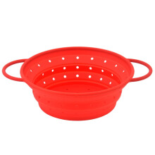 Collapsible Silicone Draining Basket In Versatile Design For Fruits And Veggies