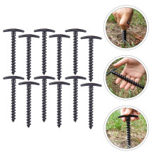 ULTNICE 10Set Tent Ground Nails Black for High Strength Securing Awnings in Camping