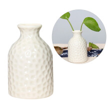 Ceramic Small Vase White for Decor Desktop Flower Aromatherapy