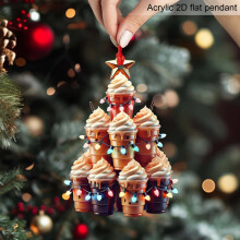 Christmas Ornament Acrylic Stacking Chicken Coffee Tennis