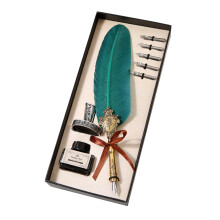 Quill Pen Set Vintage Calligraphy Ink Dip Pen with Stand