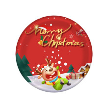 Christmas Paper Cups, Winter Reindeer Design Dinner Set, for Festive Holiday Table Party Supplies Decorations for Hot and Cold Beverages Cup, 50 Pcs
