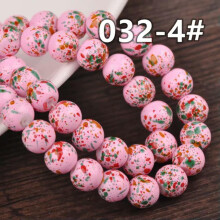 20pcs 10mm Round Coated Opaque Glass Loose Beads lot for Jewelry Making DIY-032-4#