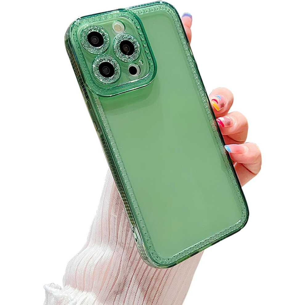 Compatible With Iphone 11 Pro 5.8", Glitter Bling Clear Soft Tpu Shockproof Case For Women & Girls Â Green 9448483629539