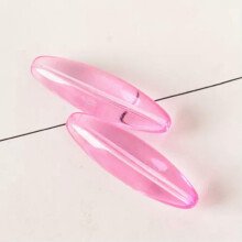 5pcs Long Oval Rugby Shape Large 40x12mm Crystal Glass Loose Beads DIY Jewelry-Pink