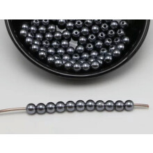 500 Pcs 6mm Plastic Faux Pearl Round Beads Imitation Pearl Color For Choice-Black