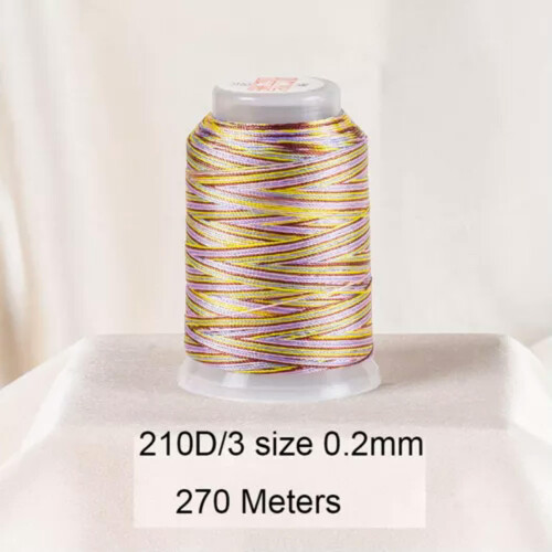 One Spool Variegated Polyester Sewing Embroidery Thread String 210D/3-6#