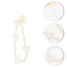 ULTNICE Wrist Strap Phone Lanyard Elegant Key Holder For Women In White 1Pcs