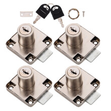 Zinc Alloy Office Desk Drawer Locks Cabinet Furniture Drawer Locks with Screws and Lock Plates