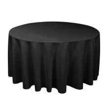 Round Disposable Plastic Tablecloth Black Waterproof