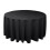 Round Disposable Plastic Tablecloth Black Waterproof 1