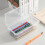 Plastic Pencil Case Box, Large Crayon Maker Pen Organizer, Clear Plastic Containers with Snap Lids, Stackable Storage Boxes Office Supplies, 3 Pack 1