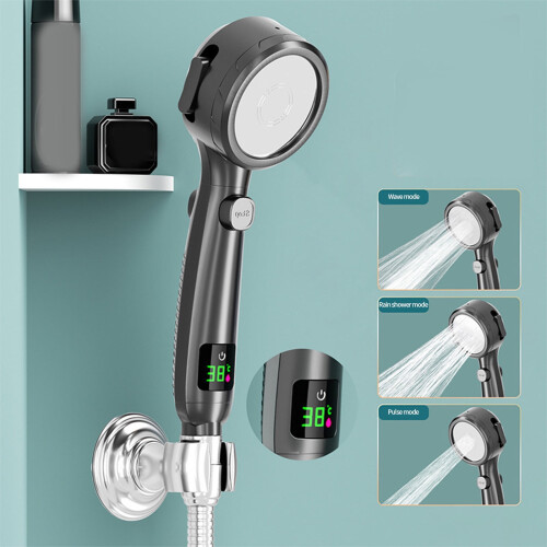 WZXPWT Turbo Shower Head High-Pressure 4-Mode Handheld with