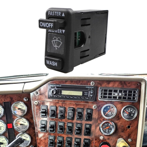 Electronic Windshield Wiper Switch for Trucks with Three 1