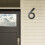 Modern floating shadow house number black acrylic 1 piece 4