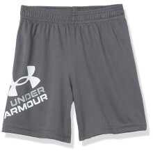 Under Armour Jongens Prototype Prestatieshorts, Elastische Taille, Lichtgewicht & Sneldrogend, Grijze Symbool, 2T