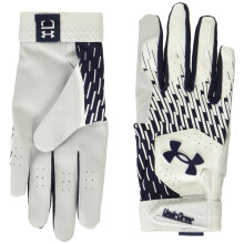Under Armour Herre Clean Up Baseball Handsker, (103) Hvid/Mørkeblå/Mørkeblå, Stor