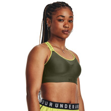 Under Armour Dames Limitless High Sport Beha, Marine OD Green/Lime Yellow, X-Small