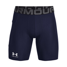 Under Armour Heren Armour HeatGear Compressie Shorts, Midnight Navy (410)/Wit, Medium Tall