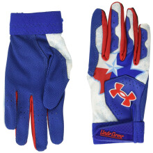 Under Armour Drengrens Youth Clean Up Culture Baseball Handsker, (400) Royal/Hvid/Rød, Stor