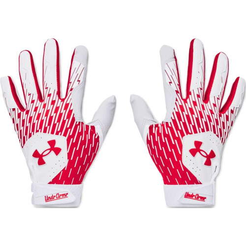 Under Armour Under Armour Heren Clean Up Honkbalhandschoenen, (105) Wit/rood/rood, Medium