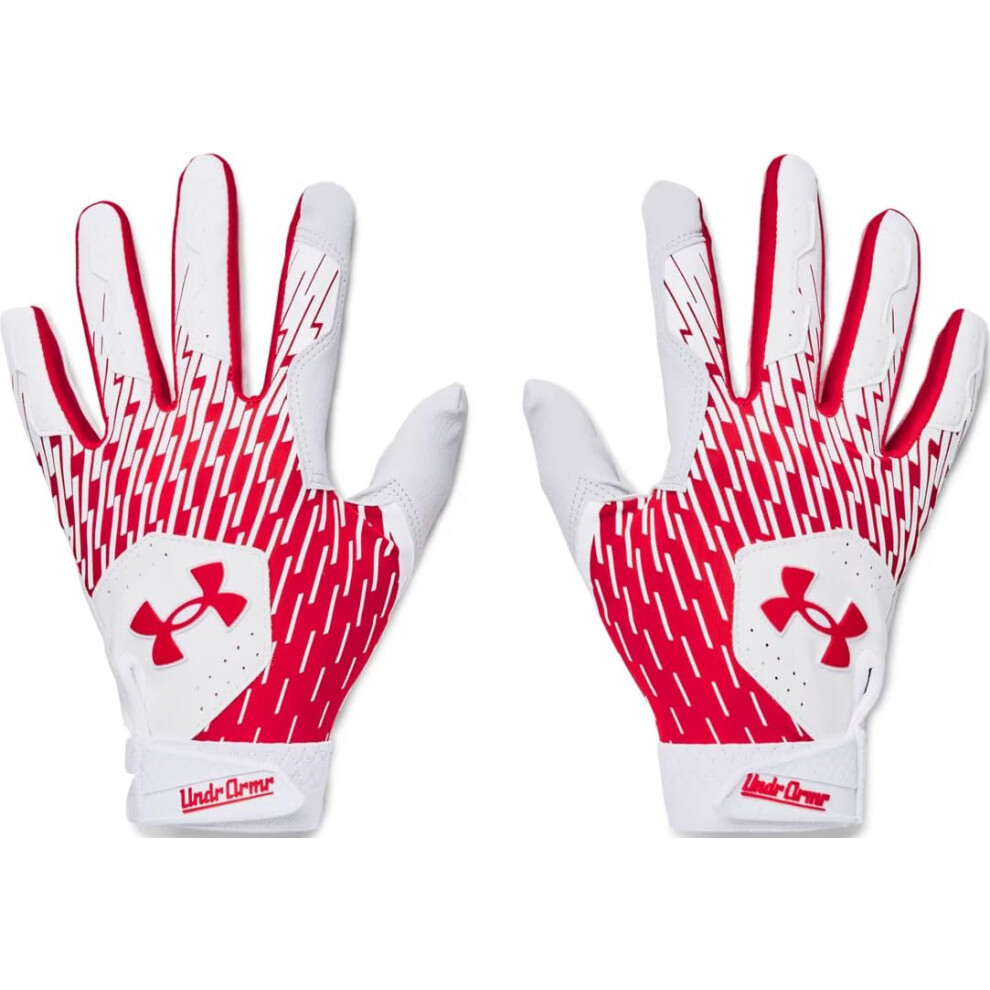 Under Armour Men's Clean Up Baseball Gloves, (105) /, Medium White/Red