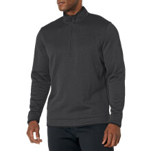 Under Armour Pull Fleece à Col Zippé pour Homme, (001) Noir/Blanc/Noir, Petit