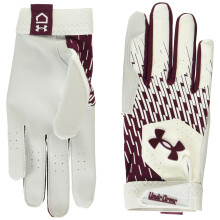 Under Armour Herrar Clean Up Baseballhandskar, (106) Vit/Maroon/Maroon, Liten