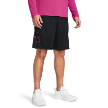Pantaloni Corti Tecnici Grafici Under Armour Uomo, (019) Nero / / Rosa Astro, Medium
