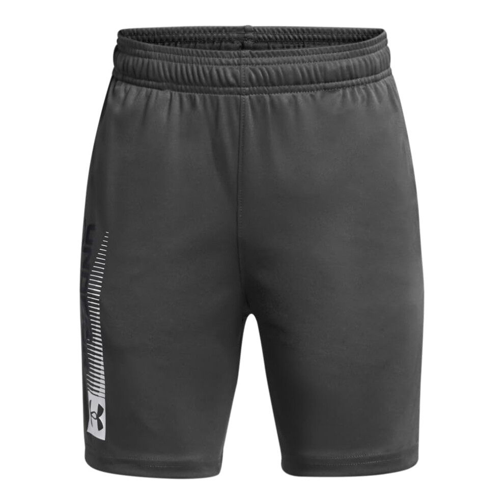 Under Armour Boys Tech Wordmark Shorts, (025) Castlerock / / X-Large White