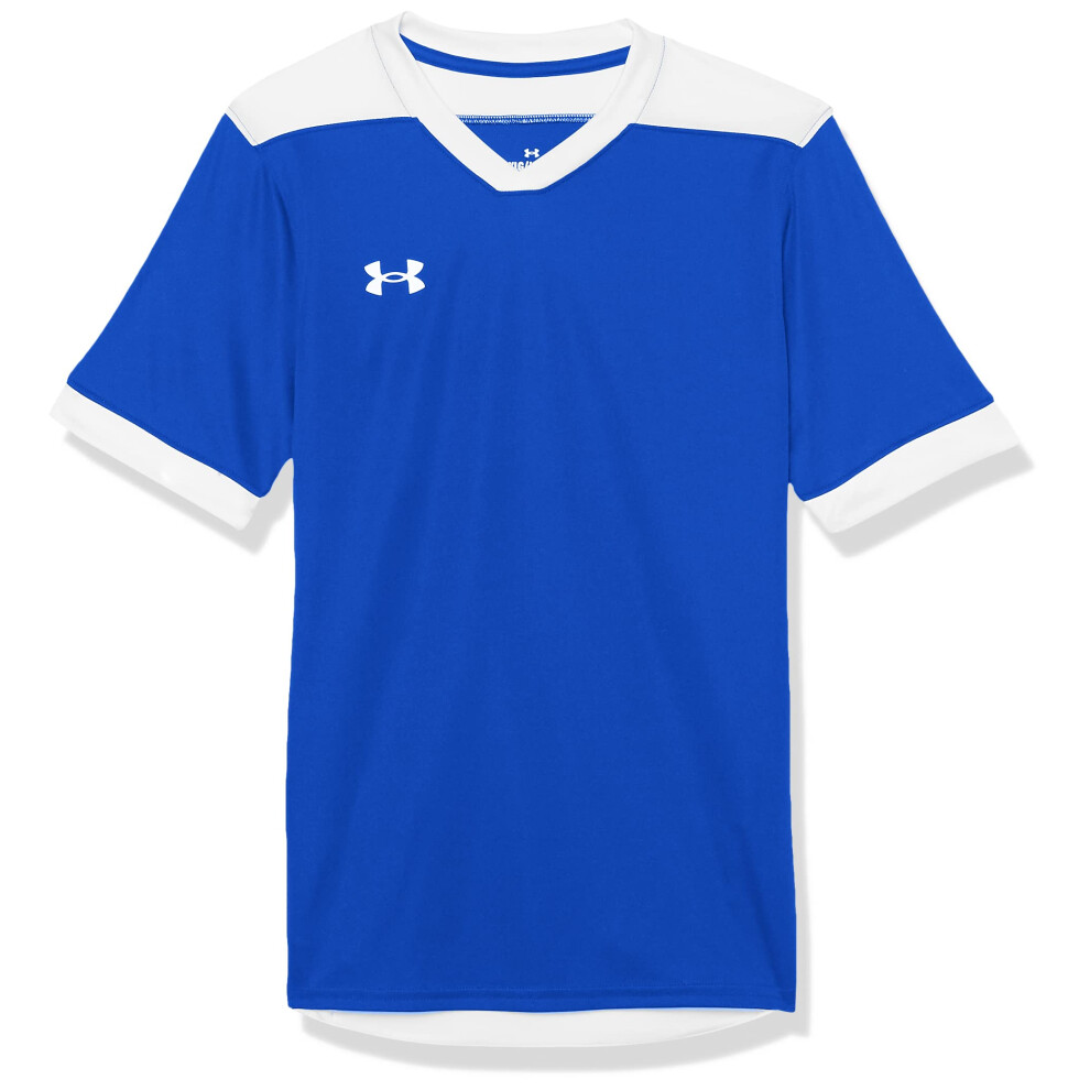 Under Armour Boys' Maquina 3.0 Jersey, (400) Royal / / White, Youth X-Small
