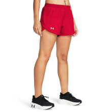 Shorts Under Armour Donna Fly by, (600) Rosso/Rosso/Riflettente, X-Large