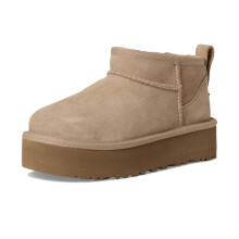 UGG Botas Clásicas Ultra Mini Plataforma Unisex Niños, Arena, 3 Pequeños