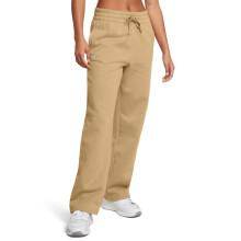 Under Armour Dames Rival Fleece Rechtdoor Broek, (263) Camel / Wit, X-Large