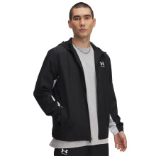 Under Armour Heren Rival Woven Windbreaker, (001) Zwart/Zwart/Wit, 4X-Groot