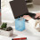 Mesh Pen Holder Square Light Blue Desk Organizer 5