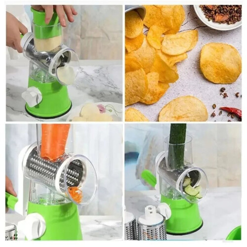 Multifunctional Roller Vegetable Cutter Hand Crank Kitchen Tool for Potato Carrot Shredding Slicing Grating 2
