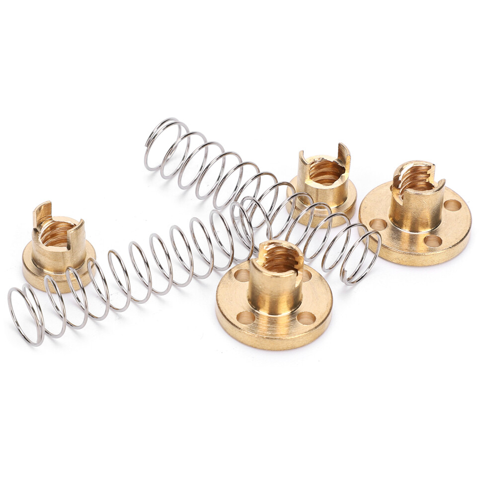 3D Printer T8 Lead Nut Brass Material Spring Anti Clearance Accurate Movement 9451391464666