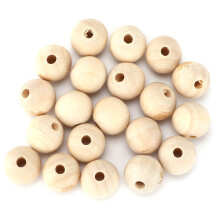 20pcs Round Wooden Beads Bulk for DIY Crafts, Decoration, 20 Pieces