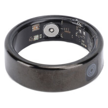 Smart Ring Touch Screen Water Resistant Fitness Tracker Black 11 Diameter