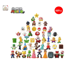 48 Super Mario Bros Luigi model doll action decorative cake characters