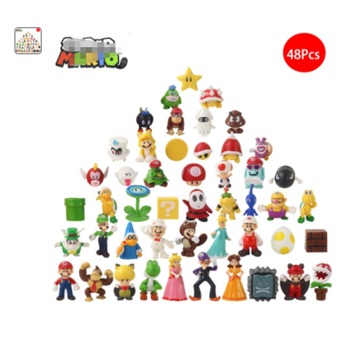 48 Super Mario Bros Luigi model doll action decorative cake characters